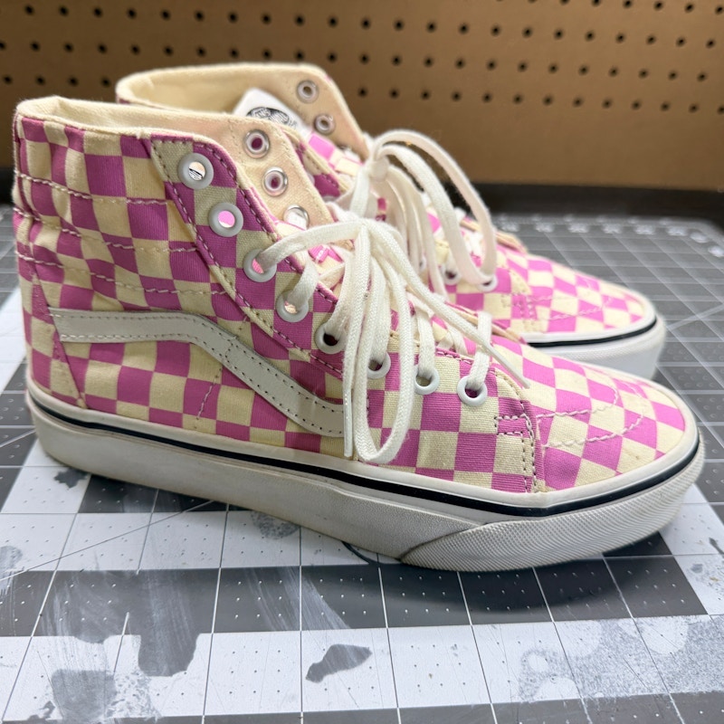 Vans Sk8-Hi Pink Checkerboard