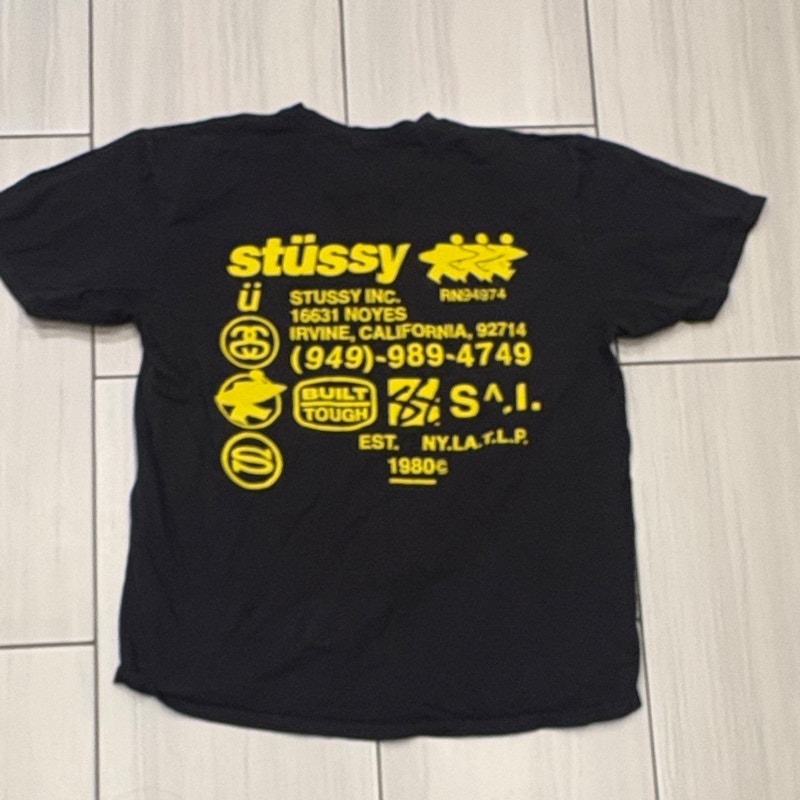 Stüssy DNA T-Shirt Black Yellow