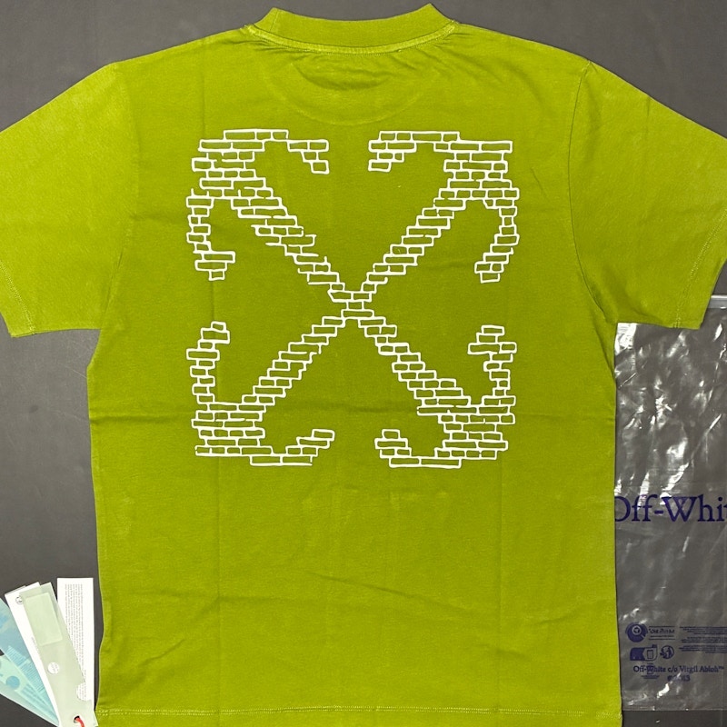 Off-White Brick Arrows S/S Slim Tee Green