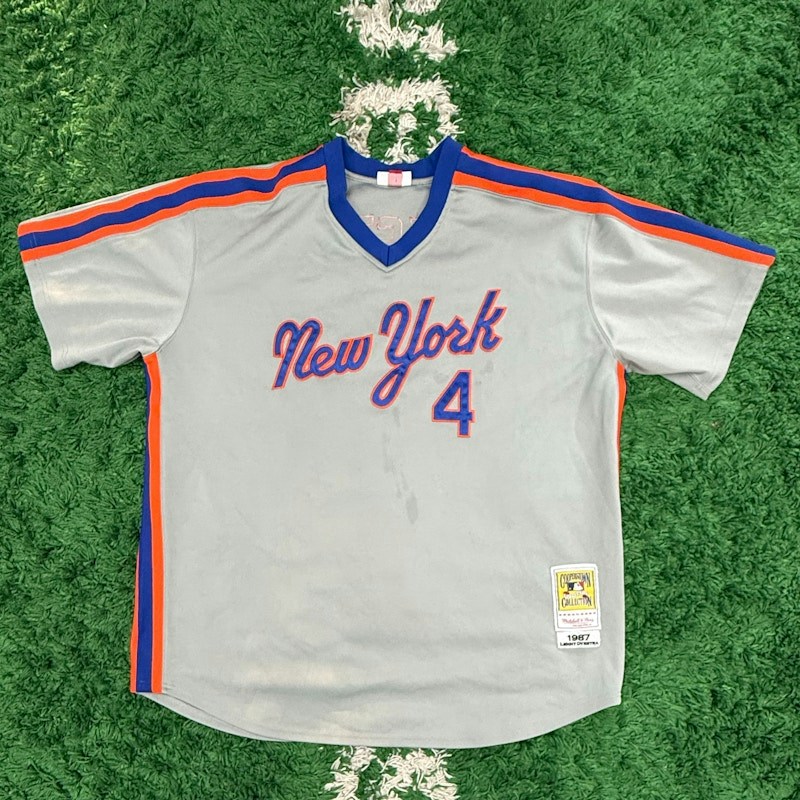 Mitchell & Ness New York Mets 1987 Lenny Dykstra Jersey Grey