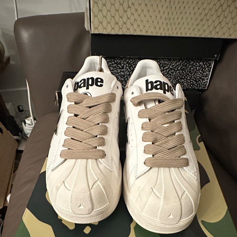 A Bathing Ape Sta Low White Green Camo