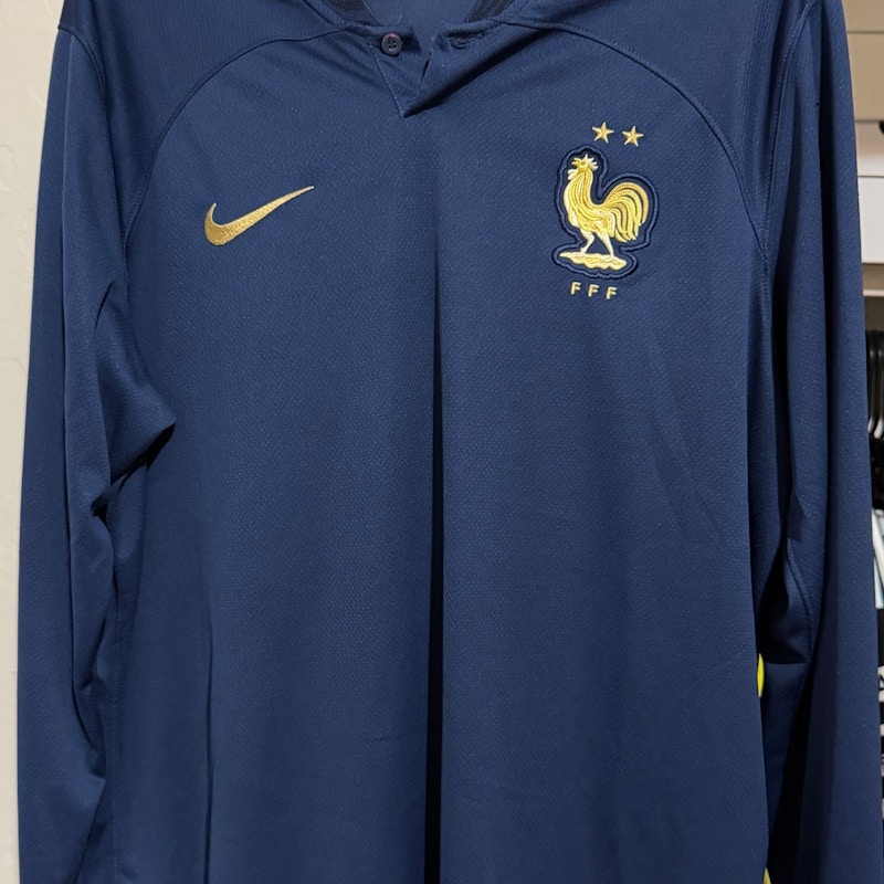 Nike France FFF Strike Long-Sleeve Drill Top Midnight Navy