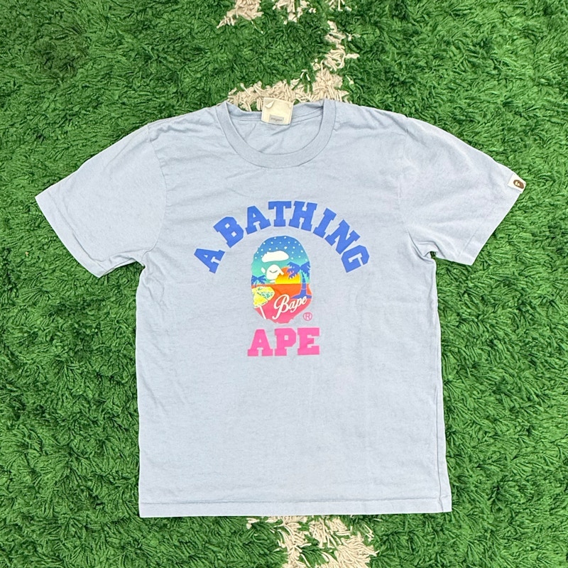 A Bathing Ape Sunset Graphic T-Shirt Light Blue