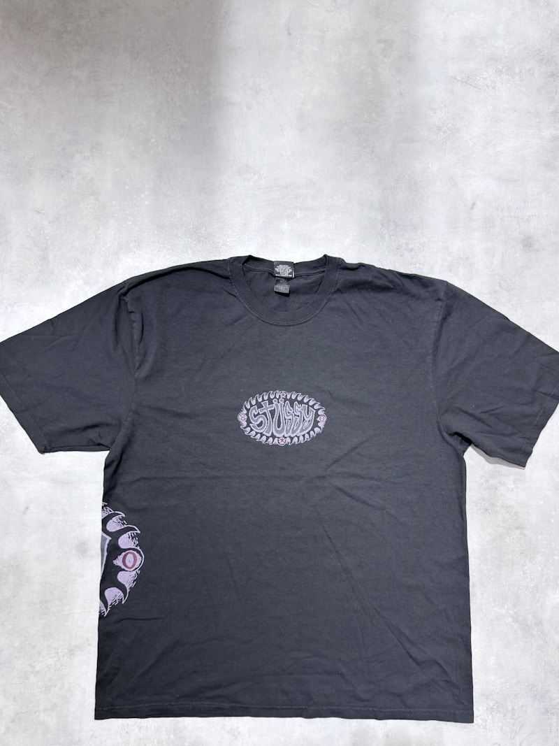 Stussy Wave Oval Tee Pigment Dyed Black