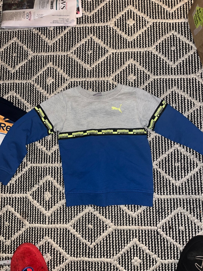 Puma Colorblocked Sweatshirt Grey Blue