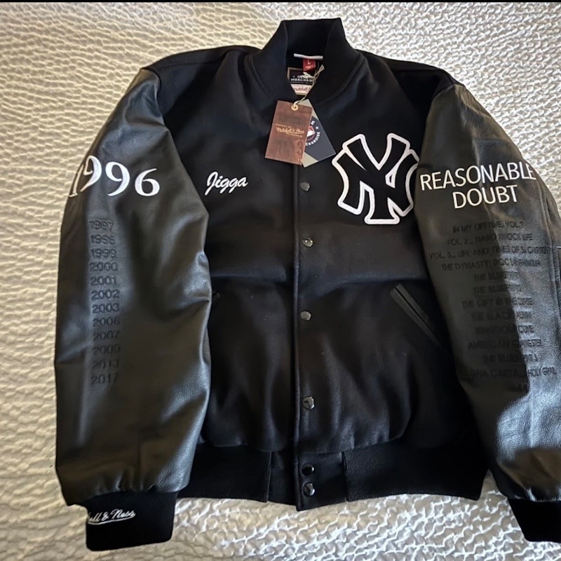 Mitchell & Ness Jay-Z Reasonable Doubt 30th Anniversary Varsity Jacket Black