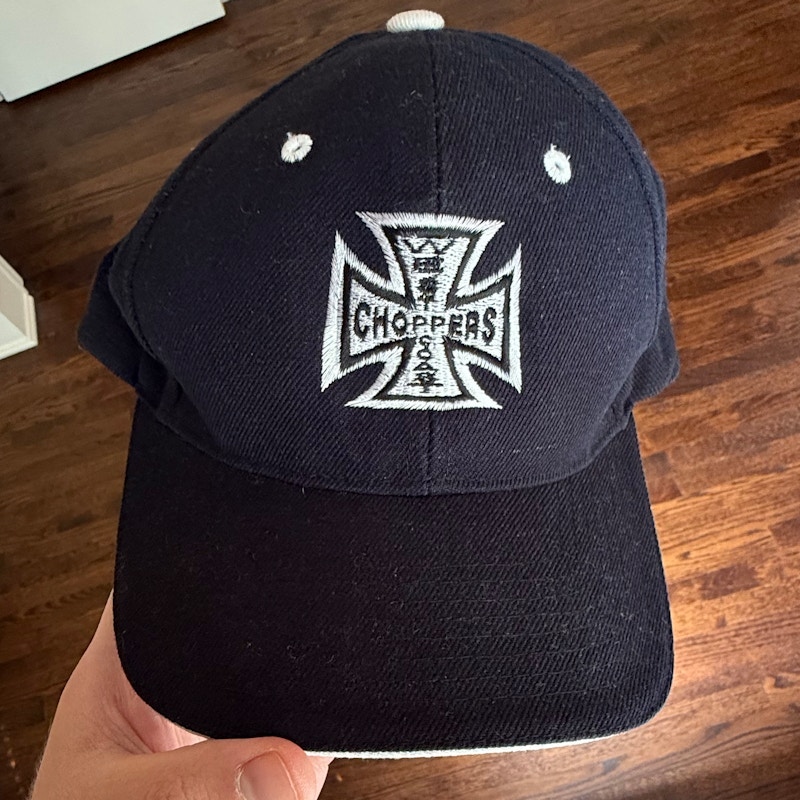 West Coast Choppers Embroidered Cross Hat Black
