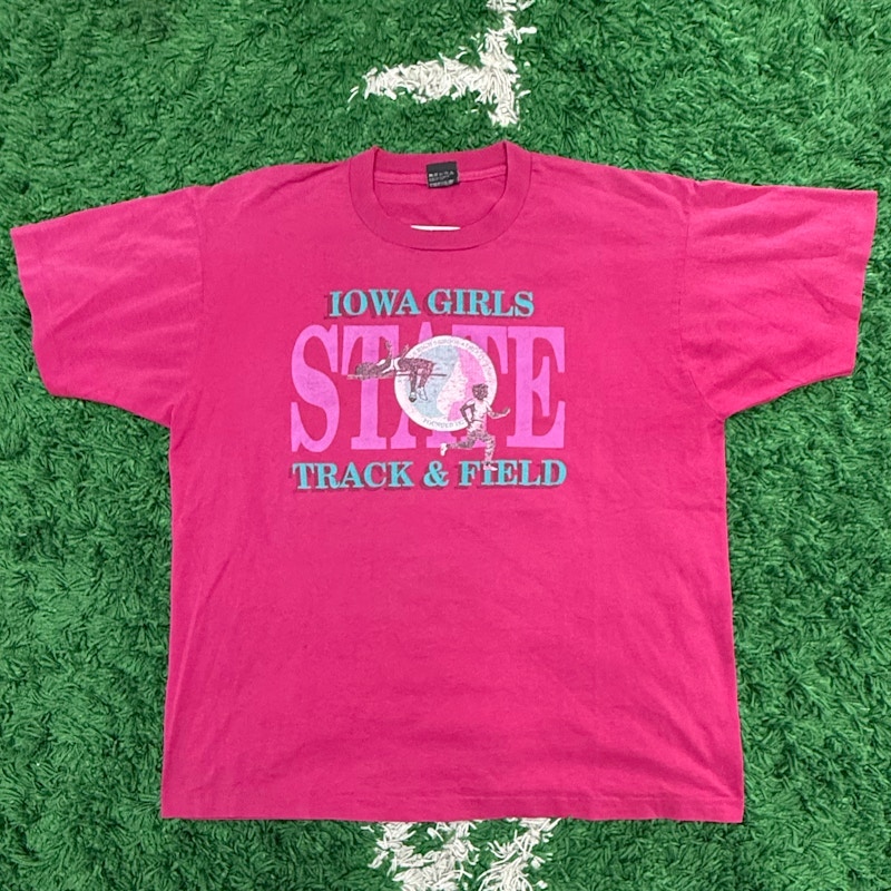 Iowa Girls State Track & Field T-Shirt Pink