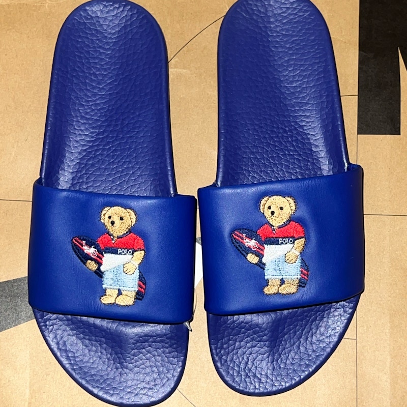 Polo Ralph Lauren Polo Surf Bear Slide Blue