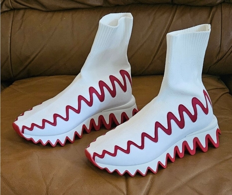 Christian Louboutin Sock Sneaker White Red