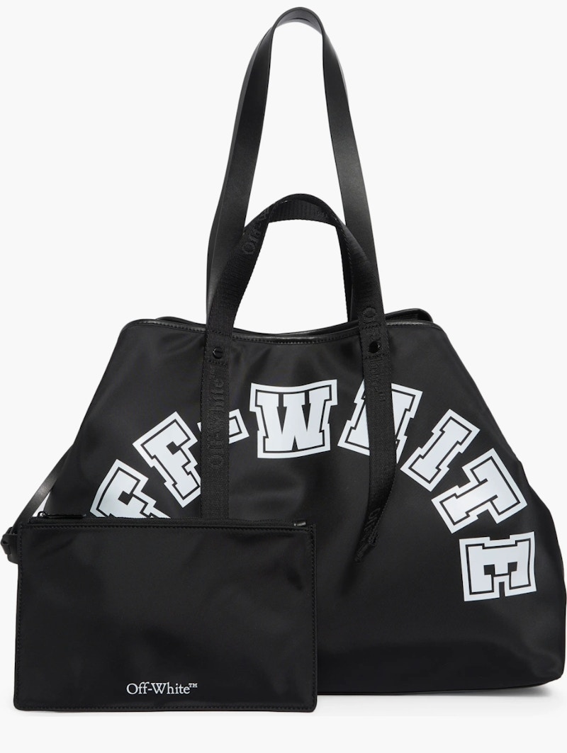 Off-White Varsity Logo Tote Bag Black