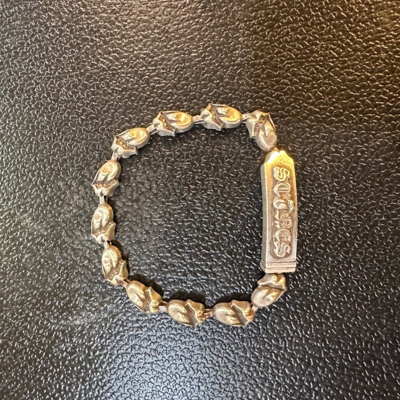 Chrome Hearts Lip Tongue Rolling Stones Bracelet 11 Link