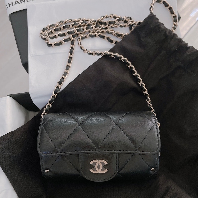 Chanel Quilted Cylinder Minaudiere Black