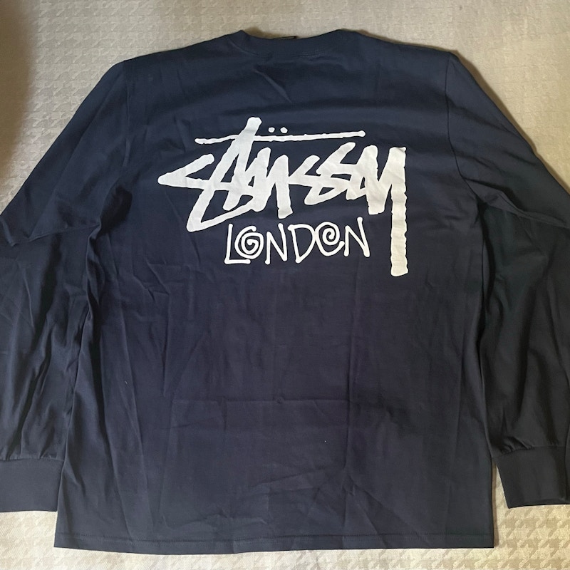 Stüssy London Chapter Tee Navy Blue Long Sleeve