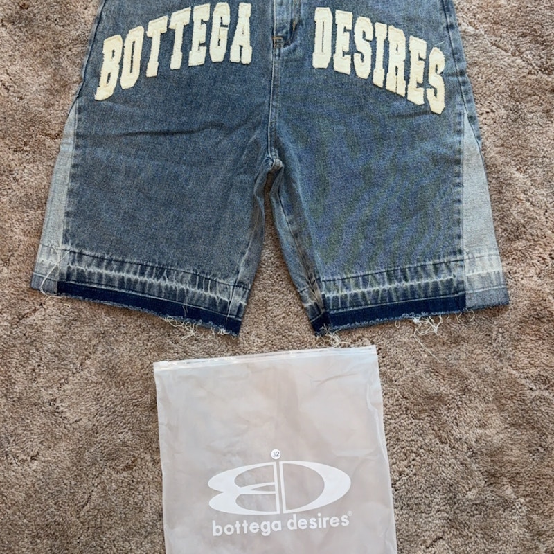 Bottega Desires Denim Shorts Blue