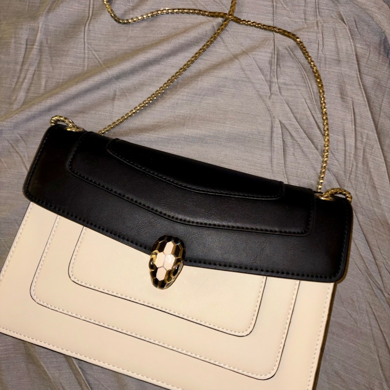 Bulgari Serpenti Forever Crossbody Bag Black White