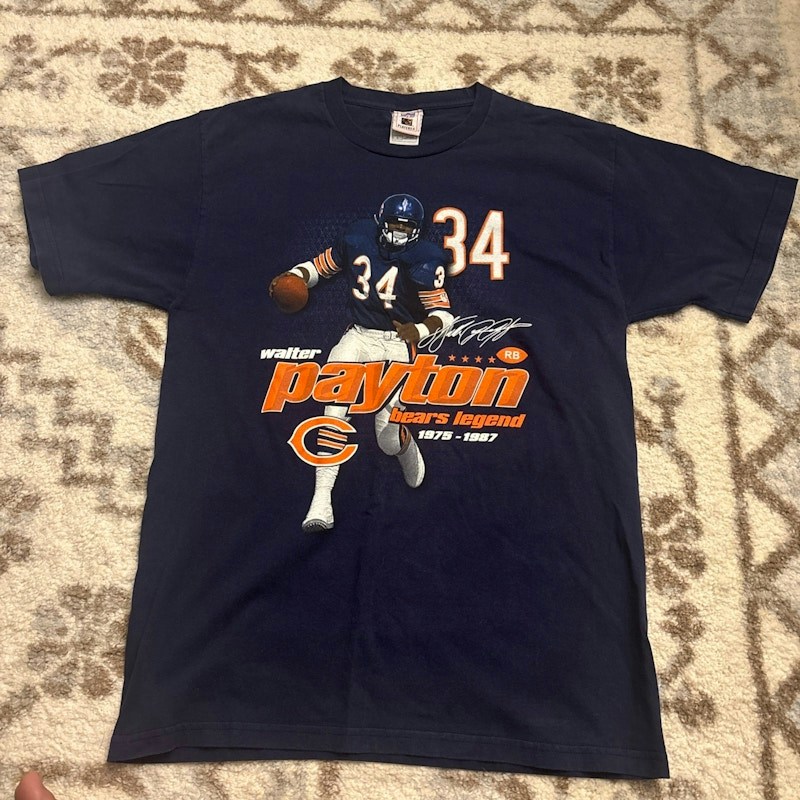 Vintage Walter Payton Bears Legend T-Shirt Navy