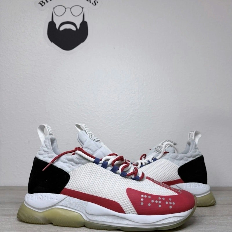 Versace Cross Trainer White Red Black
