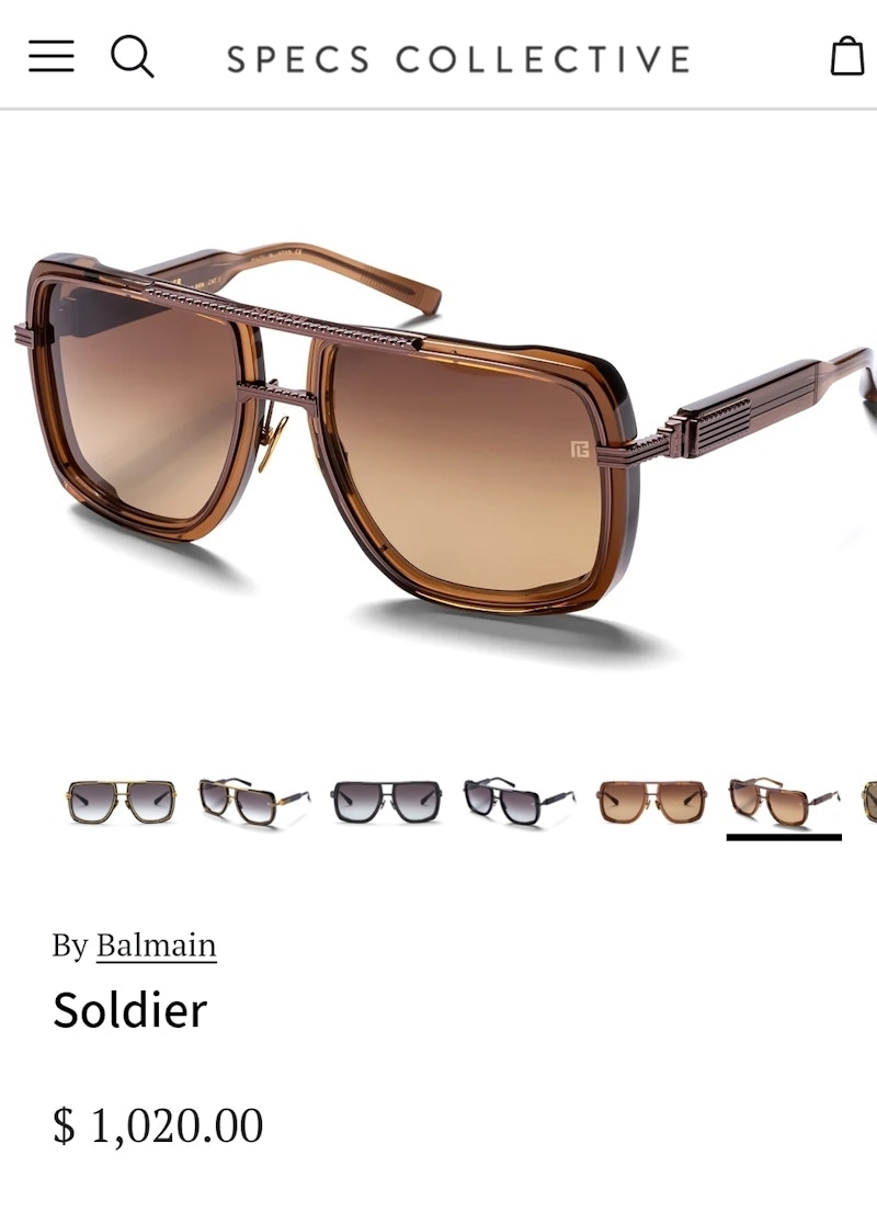 Balmain Soldier Sunglasses Brown
