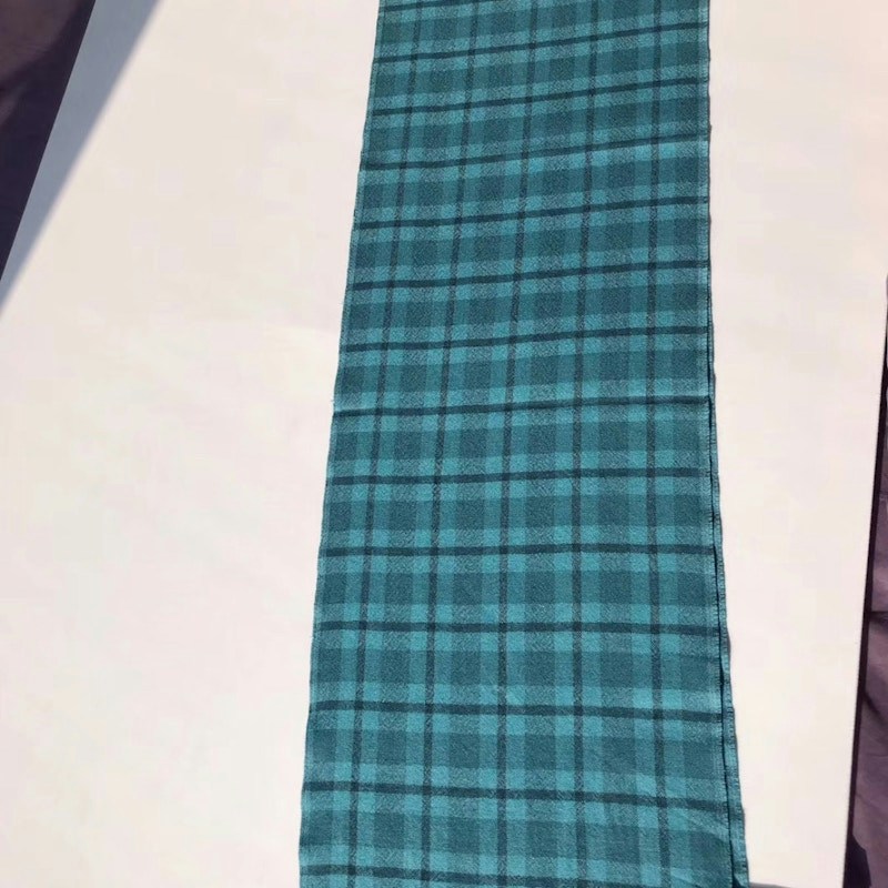 Coach Plaid and Signature Print Scarf Teal