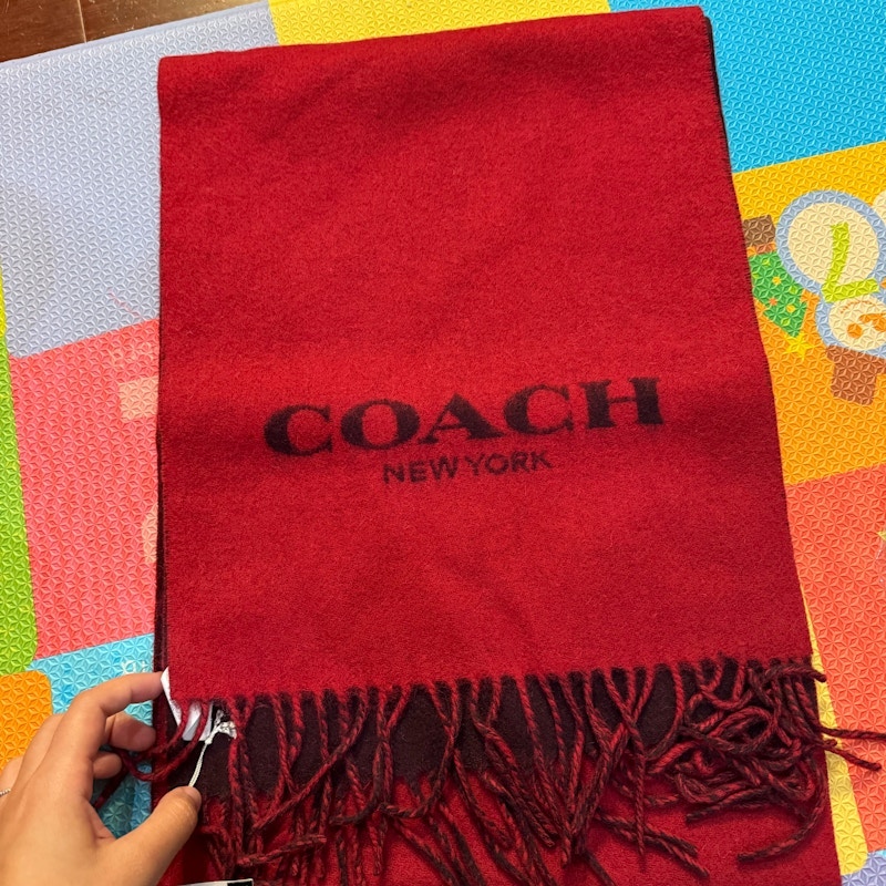 Coach Double-Sided Scarf Red