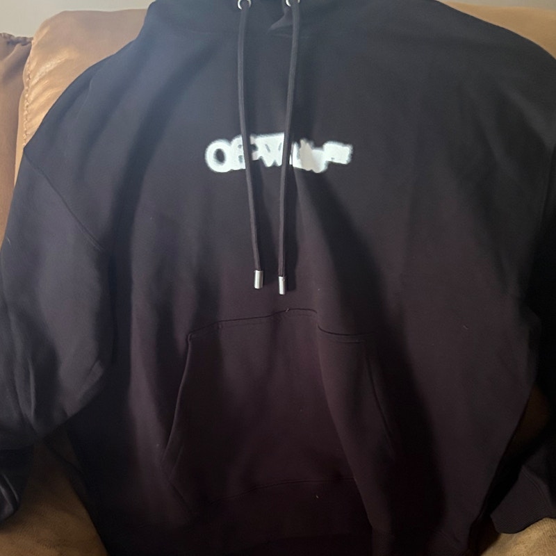 Off-White Stencil Arrows Hooded Sweatshirt Black