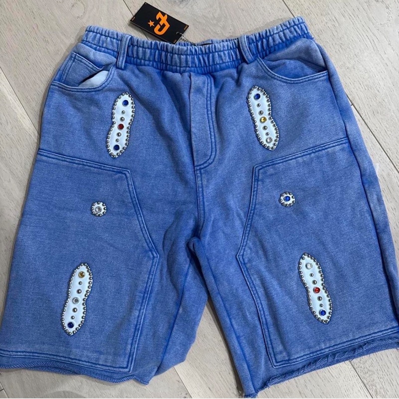 Politics PLTX Oversized Sweat Shorts Blue