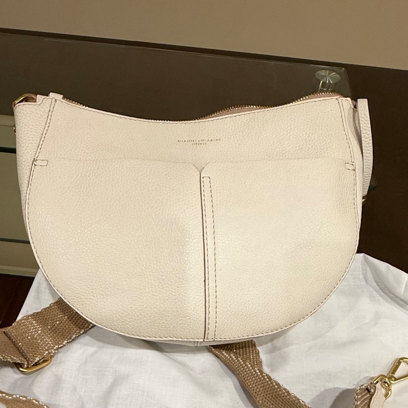 Gianni Chiarini Firenze Leather Shoulder Bag White