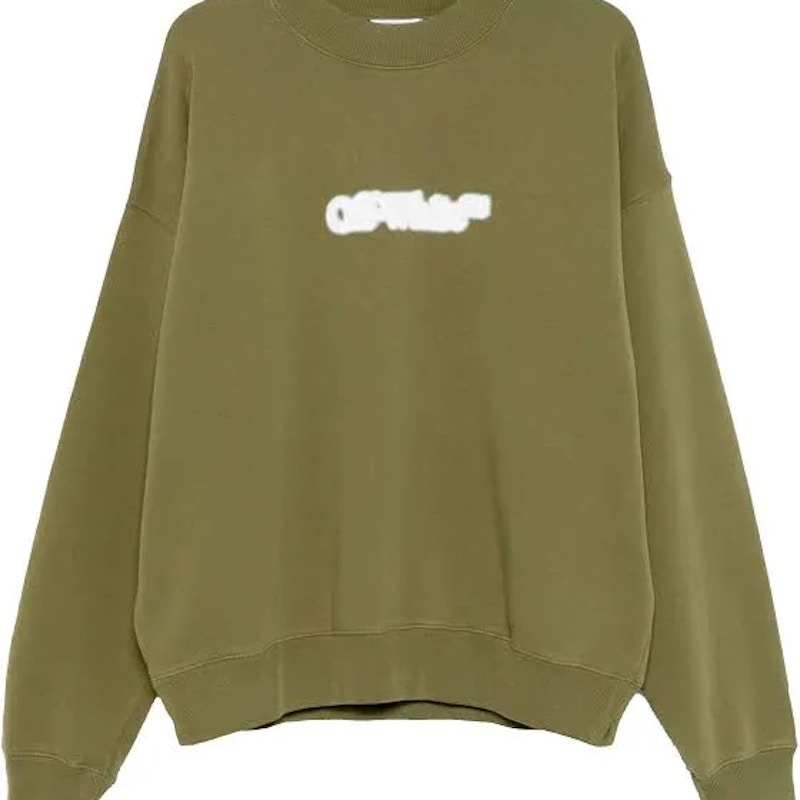 Off-White Spray Arrow Skate Crewneck Winter Moss White