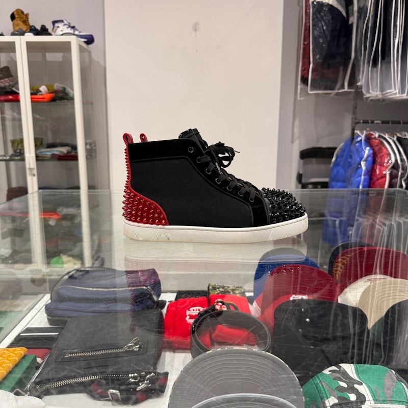 Christian Louboutin Louis Orlato Spikes Black Red