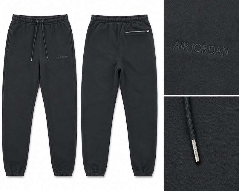 Jordan Wordmark Fleece Joggers Black