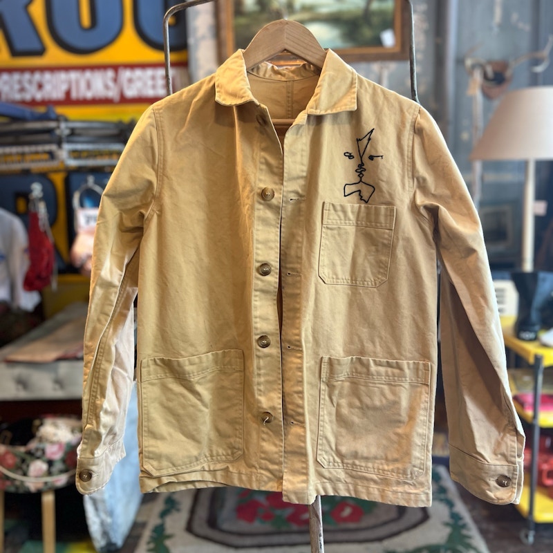 En Passant Embroidered Chore Jacket Beige