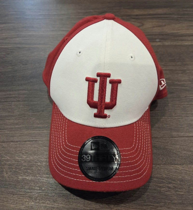 New Era 39THIRTY Indiana University Hoosiers Cap White and Red