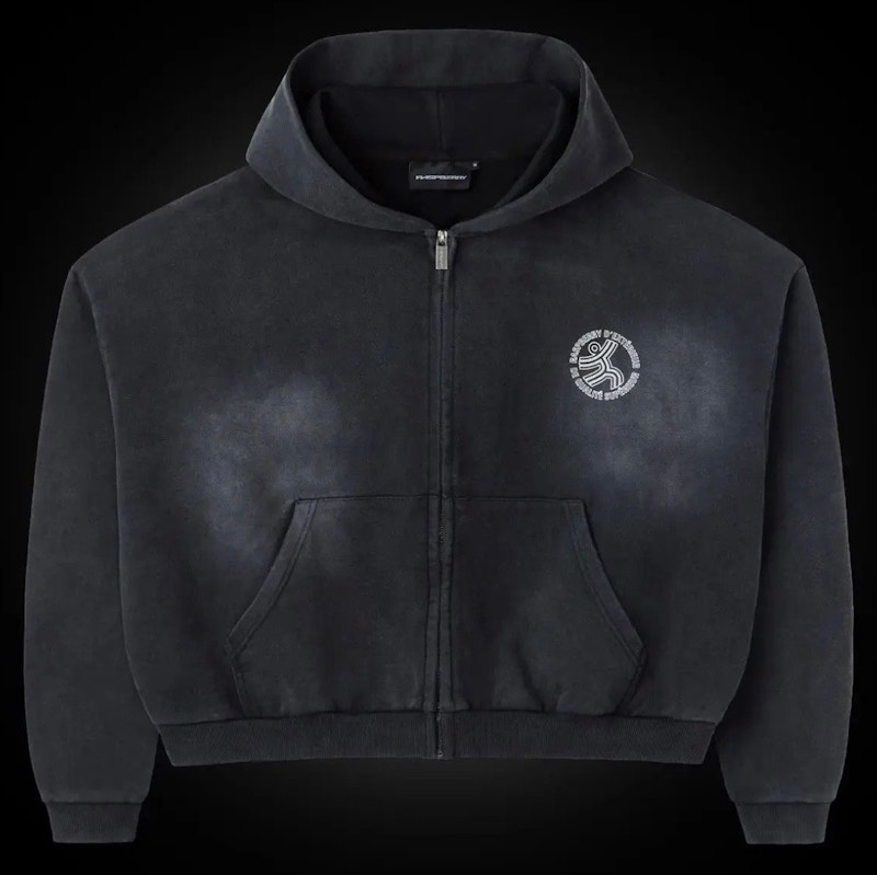 GV GALLERY ‘Eclair’ Raspberry Zip-Up Hoodie Black