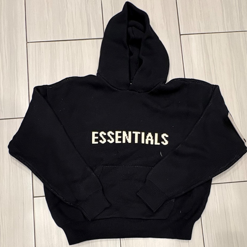 Fear of God Essentials Knit Hoodie Black