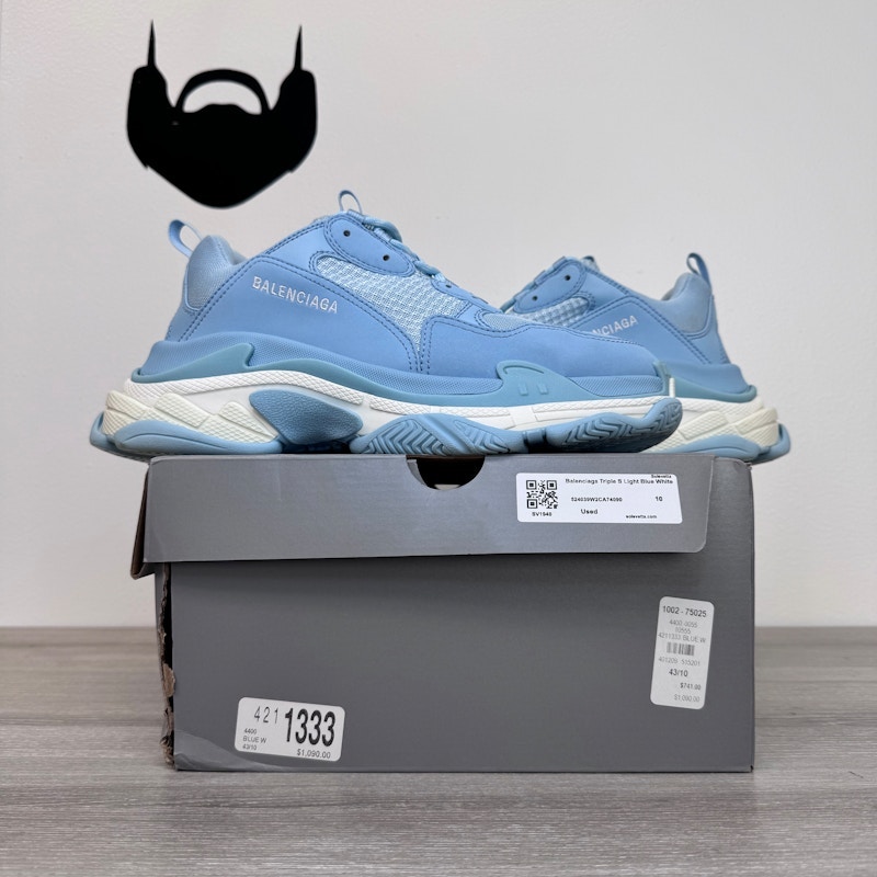 Balenciaga Triple S Light Blue White