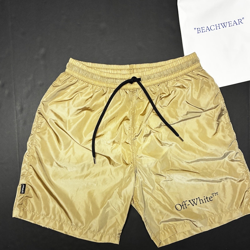 Off-White Diag Surfer Swim Shorts Alfalfa