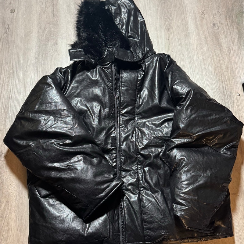 Yeezy YZY PK-01 Faux Leather Parka Black