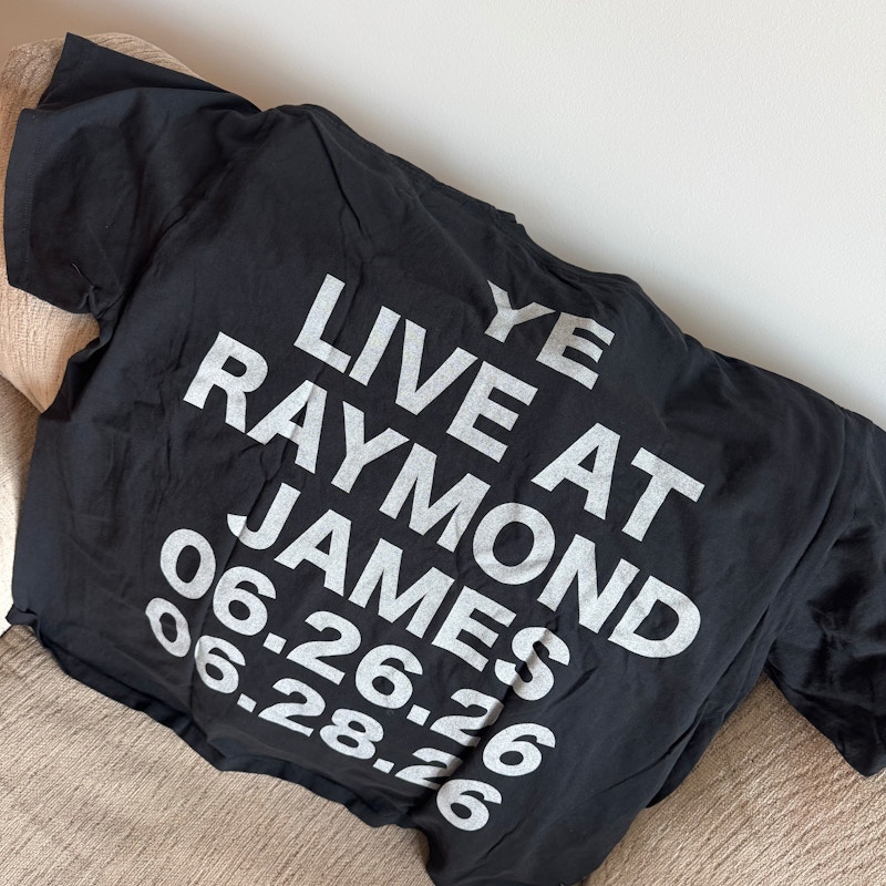Yeezy YZY Ye Live At Tampa Raymond James Stadium Tour Merch
