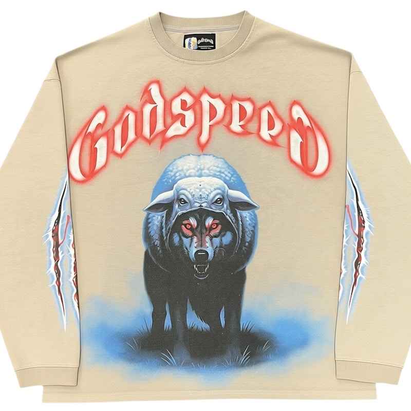 Godspeed Out Of Many One Long Sleeve T-Shirt Beige