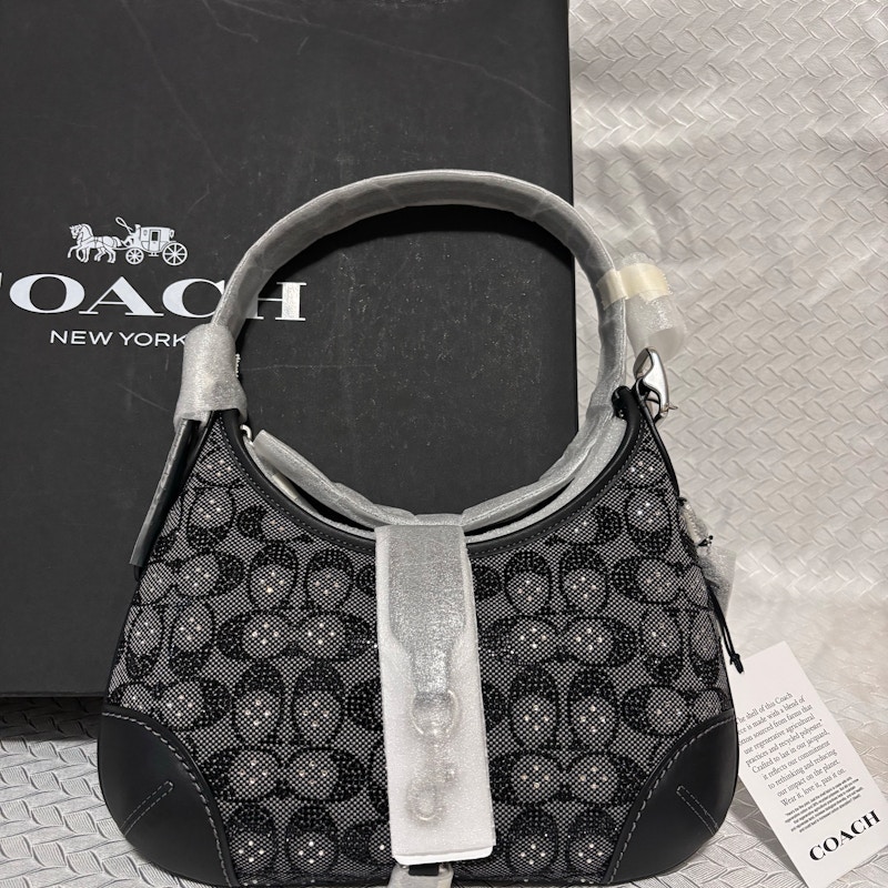 Coach Hampton Hobo Bag Black Crystal
