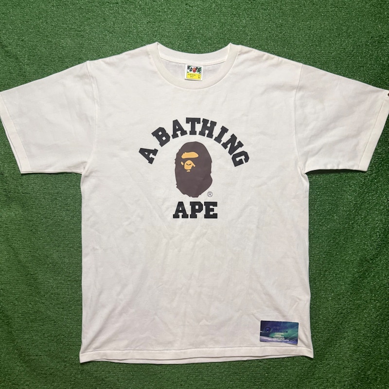 A Bathing Ape College Ape T-Shirt White
