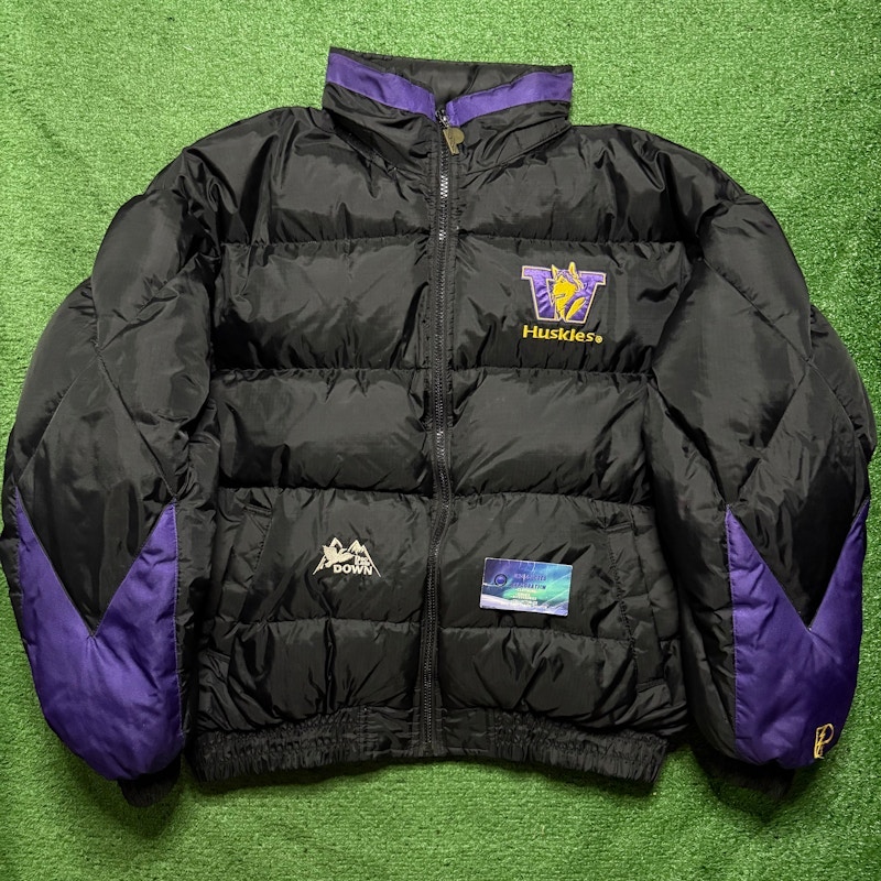 Vintage Pro Player Washington Huskies Puffer Jacket Black
