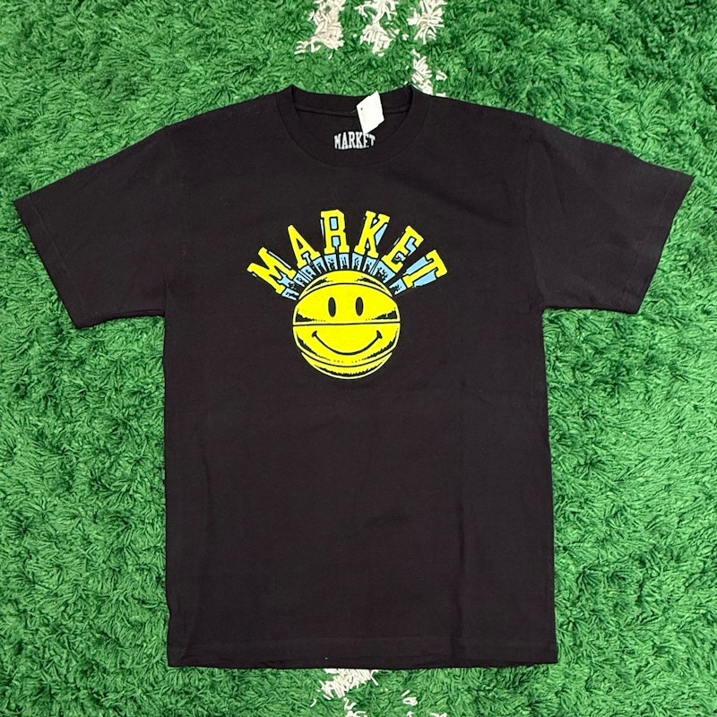 Market Smiley Basketball T-Shirt Black