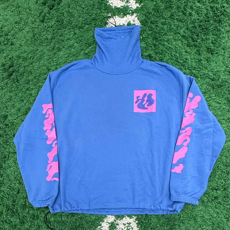 Off-White 2020 Funnel Neck Sweatshirt Blue Pink