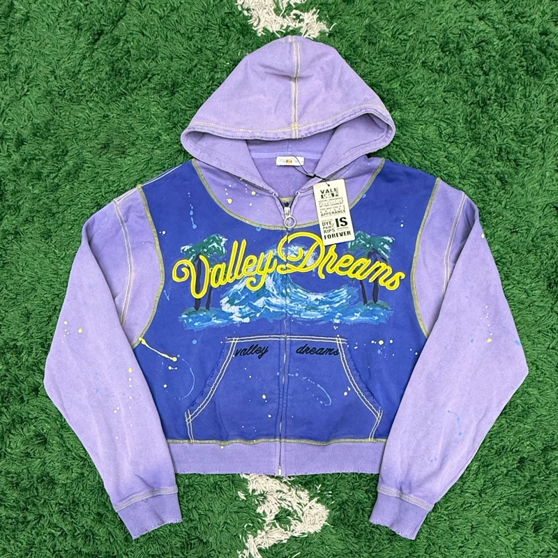 Vale Valley Dreams Zip Up Hoodie Purple