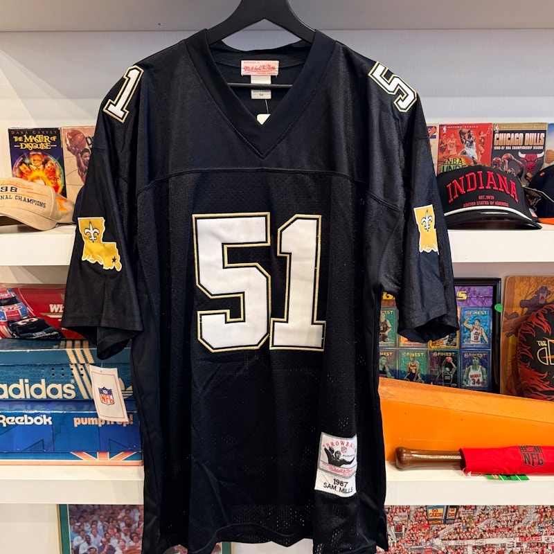 Mitchell & Ness Sam Mills New Orleans Saints Throwbacks Jersey