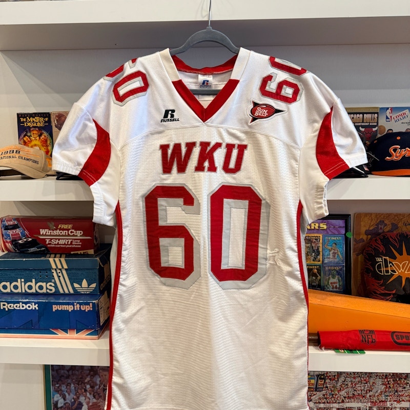 Russell Athletic WKU Hilltoppers Hazelett #60 Football Jersey White