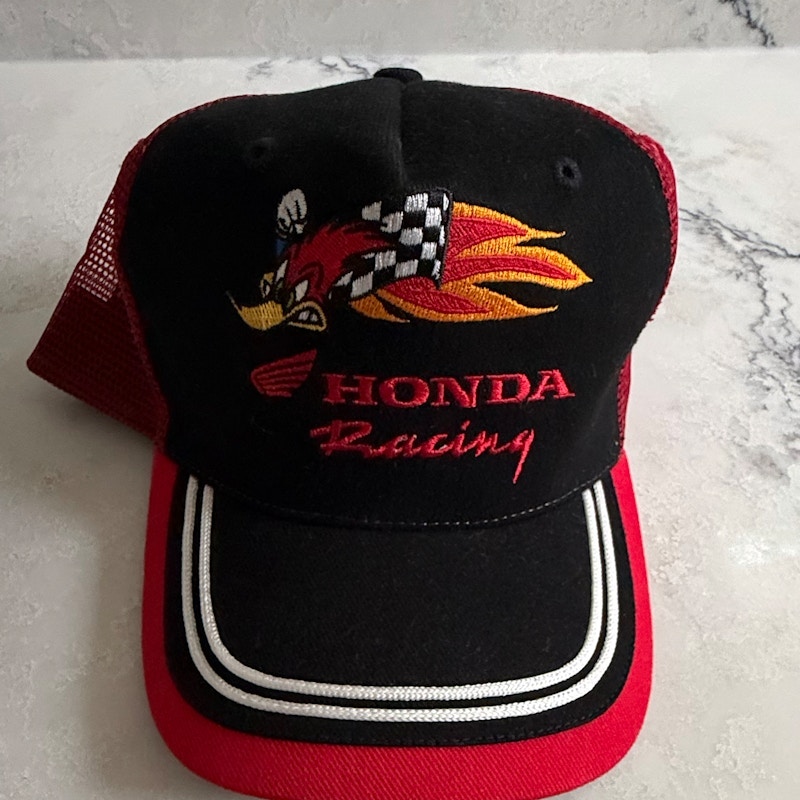 Honda Racing Trucker Hat Black Red