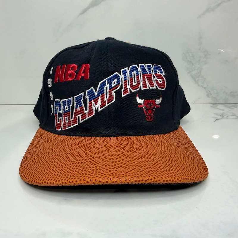 Drew Pearson Chicago Bulls 1997 NBA Champions Snapback Hat Black Orange